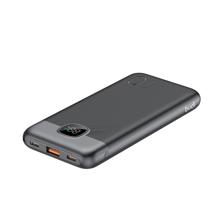 Batterie externe Budi 10000mAh avec écran LED et charge rapide 22,5W