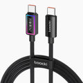 Câble USB-C vers USB-C Toocki 240W avec Puce E-Marker – Tressé Nylon RGB